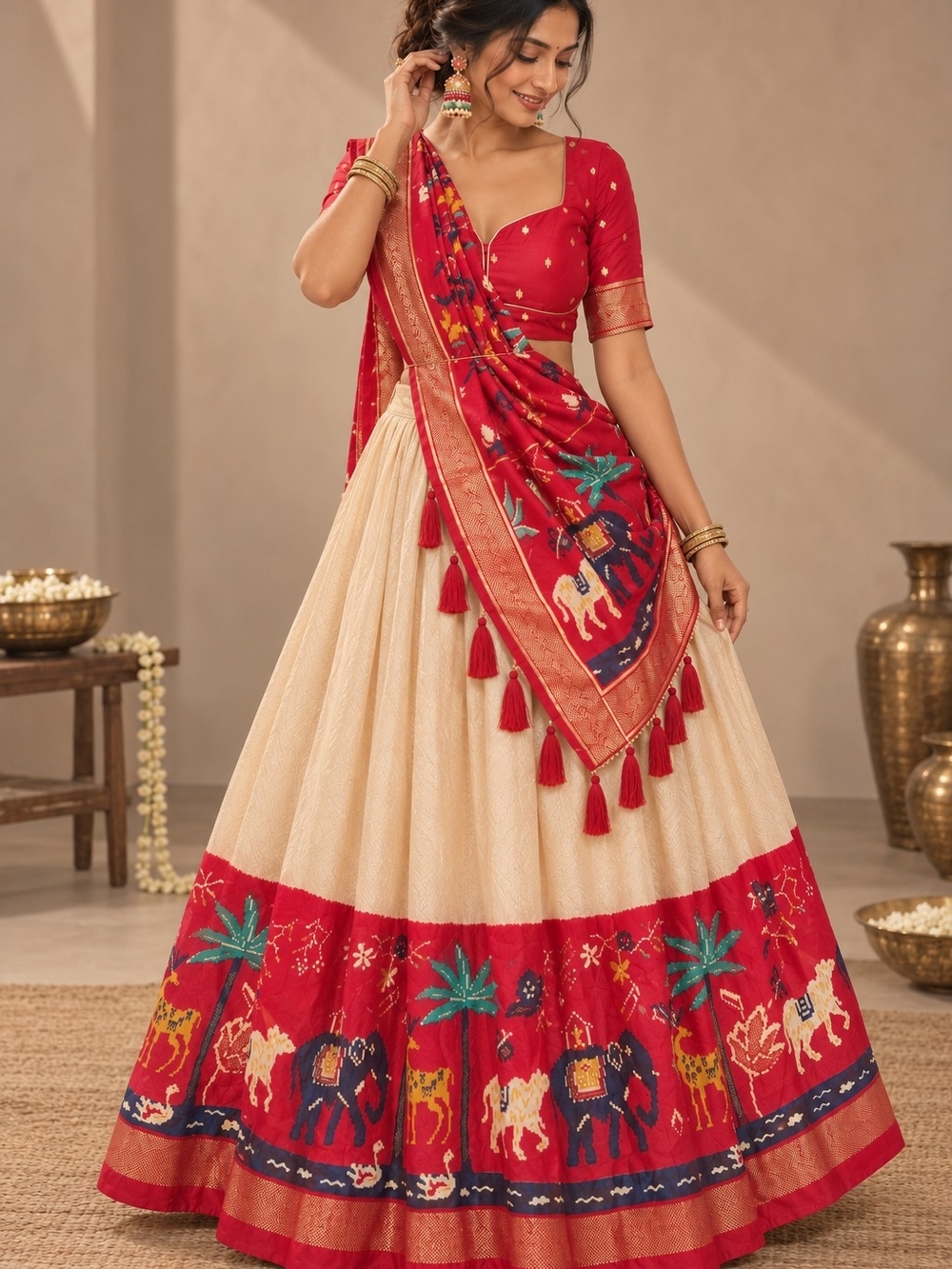 Dola Silk Printed Chaniya Choli Set